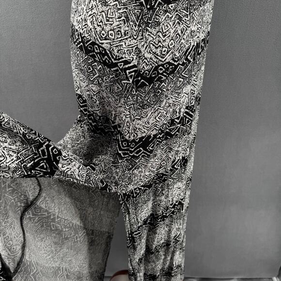 Nom De Plume Yaya Abstract Geometric Print Maxi Dress M Black White Cut Outs - Picture 10 of 13